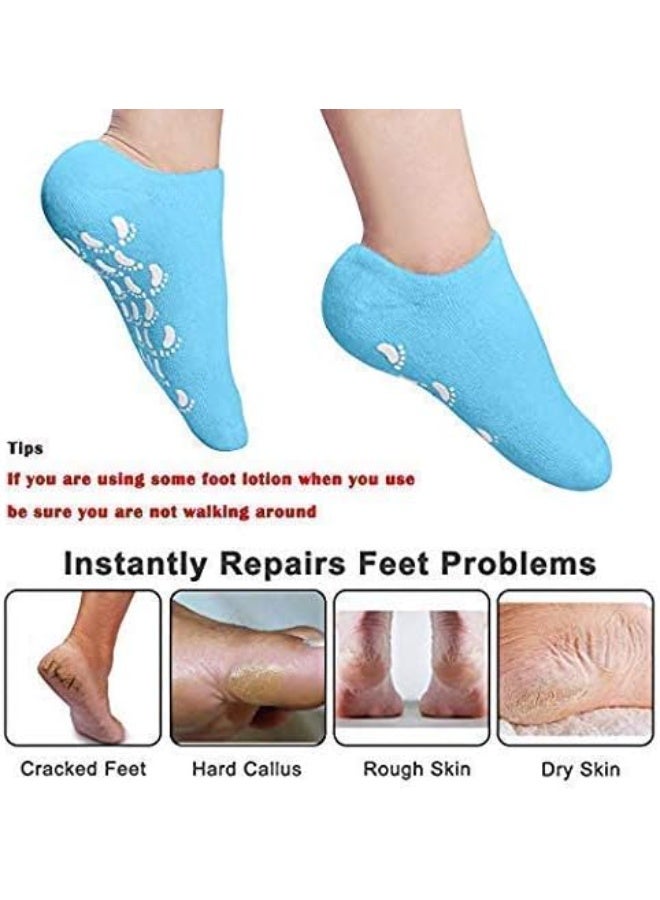 جوارب سيليكون للكعب، جوارب جل سبا للنساء والرجال، جوارب لحماية القدمين وإصلاح تشققات القدمين، زوج واحد، قد يختلف اللون - Image 1